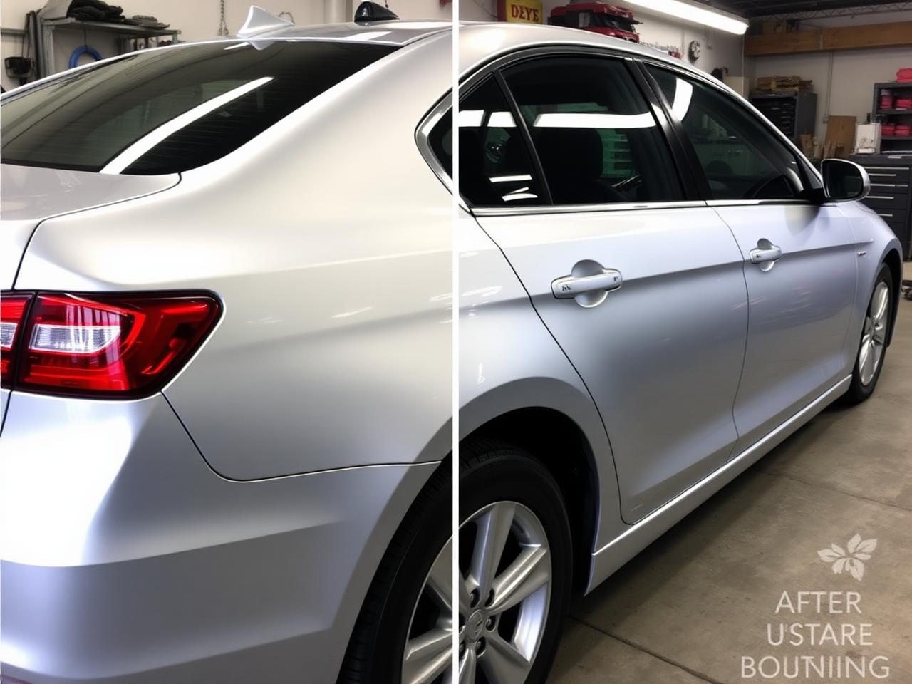 Rear quarter panel after respray at Mainland Auto Clinic